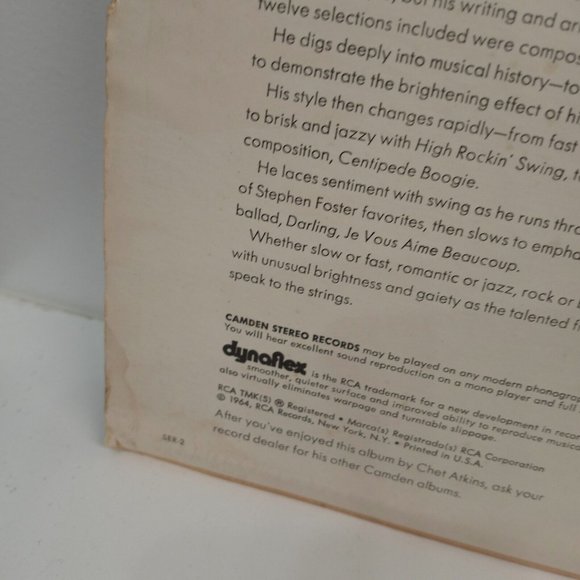 Vintage The Early Years Of Chet Atkins And His Guitar Vinyl Record Album - Picture 6 of 10